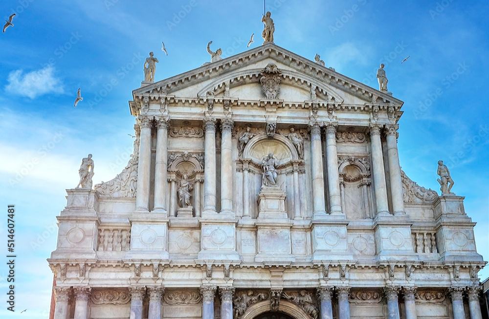 The beautiful facade of the cathedral