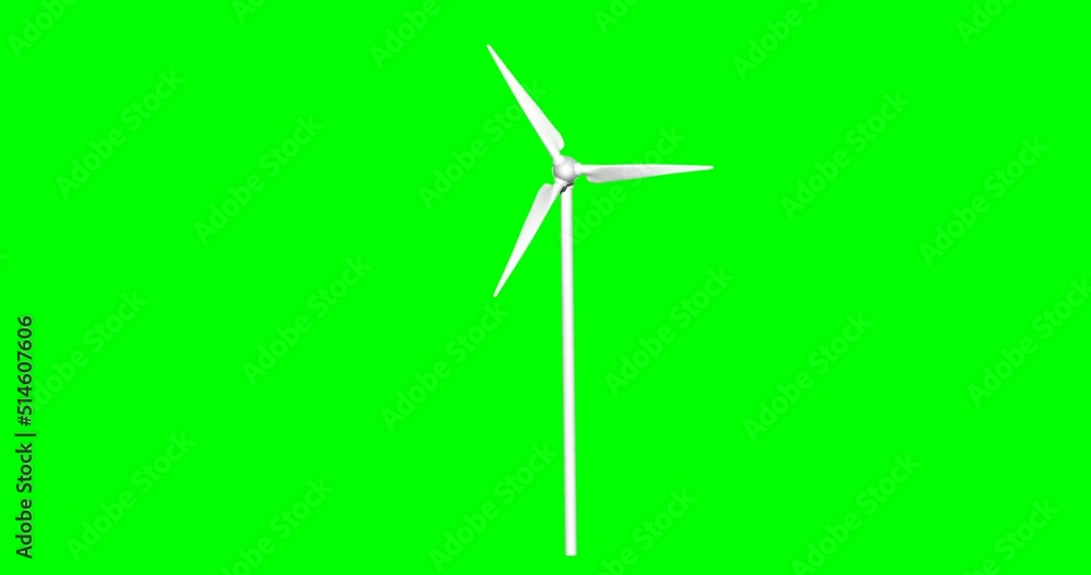 Wind Turbine with Green Screen Background Looping Animation 4K UHD 60FPS Wind Turbine with Green Screen Background Looping Animation 4K UHD 60FPS