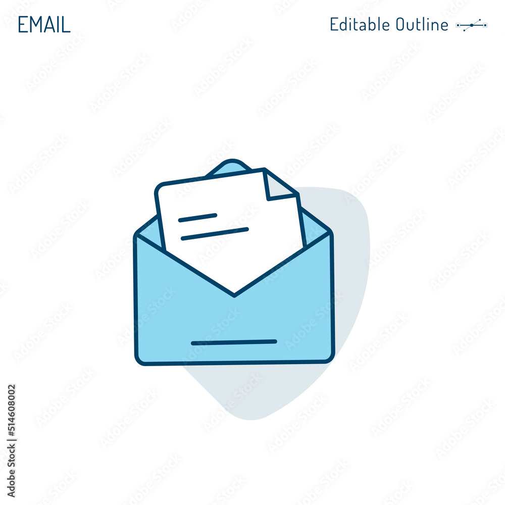 Email icon, Inbox icon, Contact us, Write to us, Business services, Receive message, Communication, email marketing, Editable stroke Email icon, Inbox icon, Contact us, Write to us, Business services, Receive message, Communication, email marketing, Editable stroke
