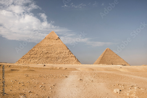Pyramids of Giza in Egypt, Pyramid of Khufu and Khafre
