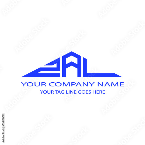 ZAL letter logo creative design with vector graphic