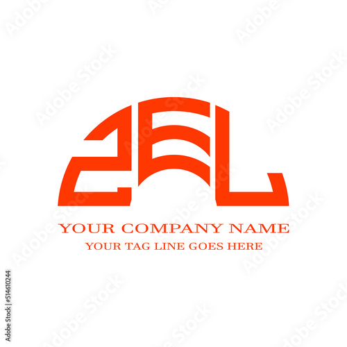 ZEL letter logo creative design with vector graphic