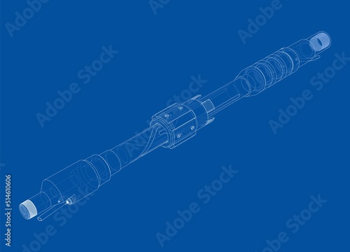 Outline drawing or sketch of cylindrical device