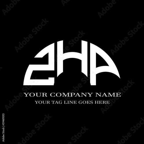 ZHP letter logo creative design with vector graphic photo