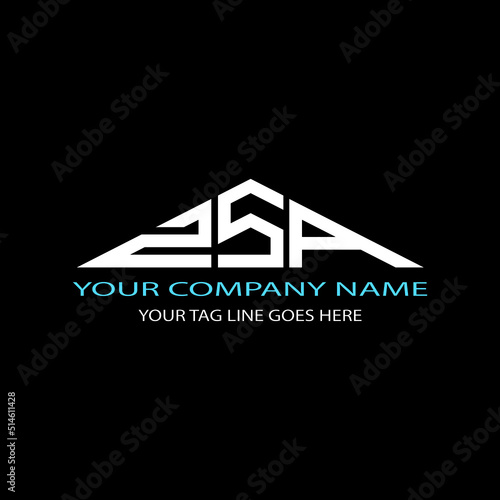 ZSA letter logo creative design with vector graphic photo