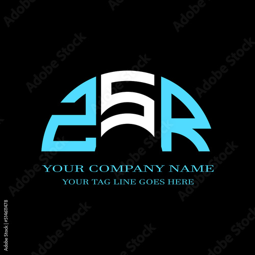 ZSR letter logo creative design with vector graphic photo