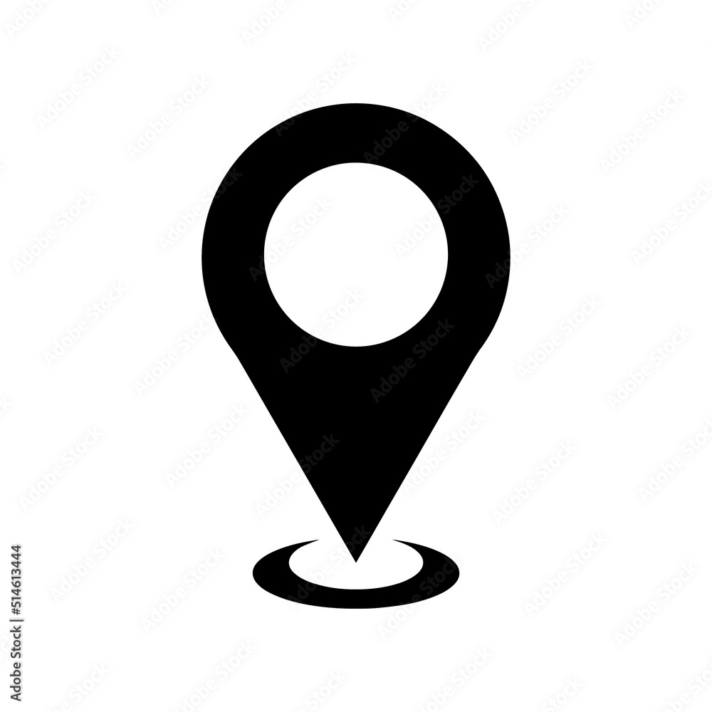 Map pointer icon black white vector design Map pointer icon black white vector design