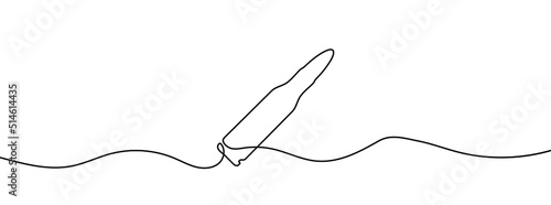 Single continuous line drawing of a bullets. One continuous line drawing of cartridge. Vector illustration. Linear bullet or patron