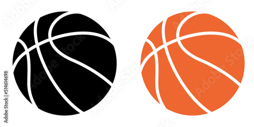 Isolated Basketball Sport Ball Silhouette