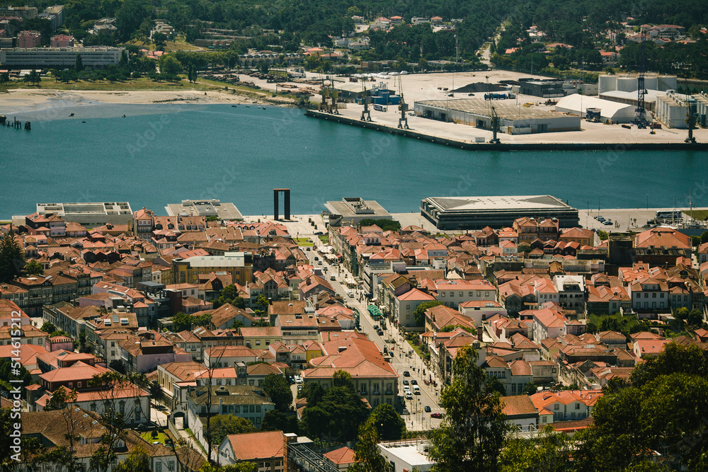 Top view of Viana do Castelo, Portugal.