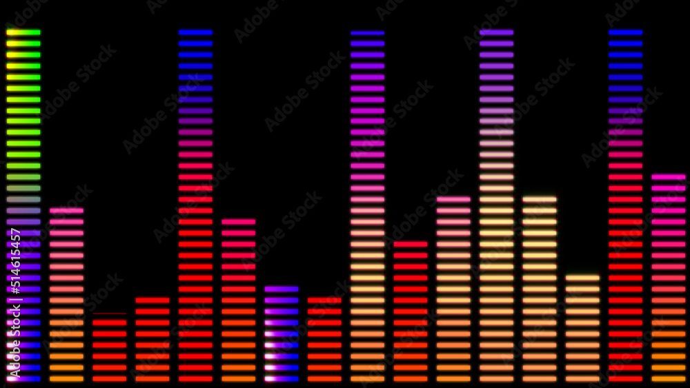 Obraz premium Digital equalizer bar graph illustration