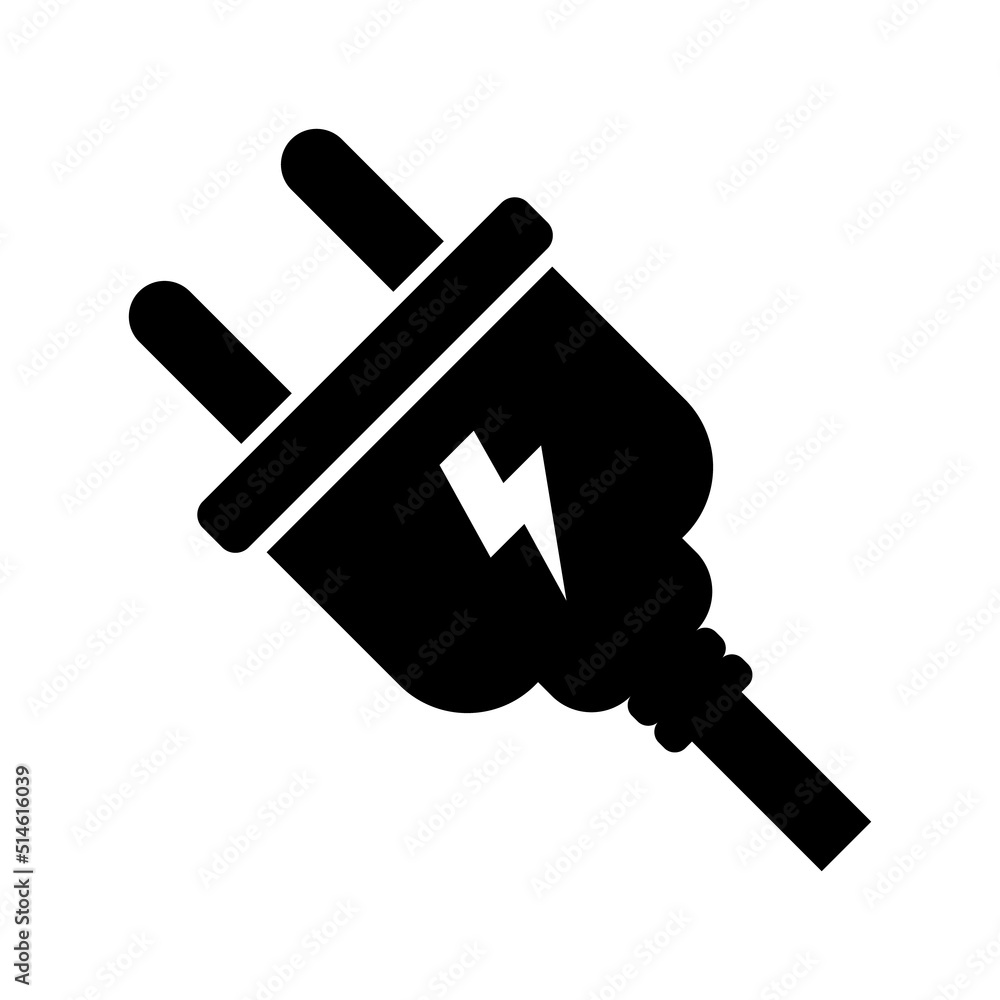Electric plug icon. Electricity and energy symbol. illustration Electric plug icon. Electricity and energy symbol. illustration