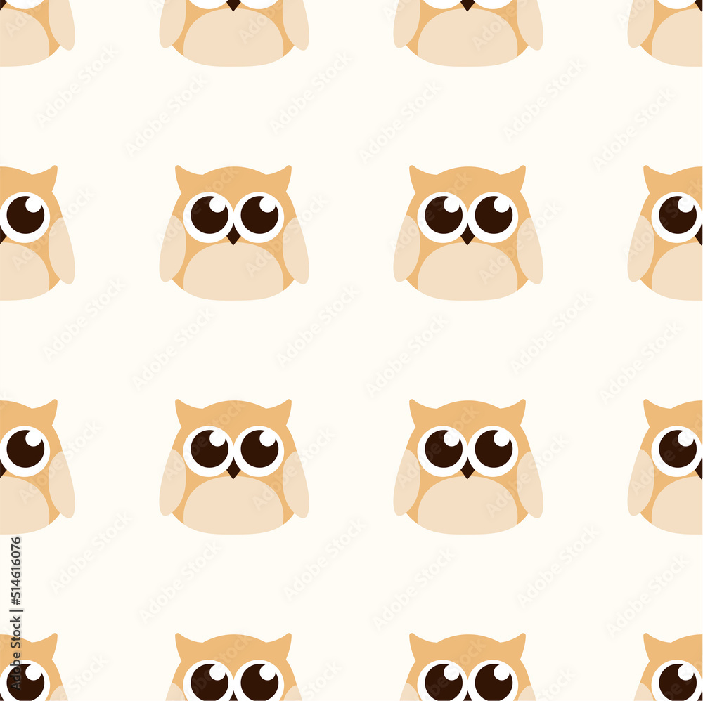 Cute pattern with an owl.