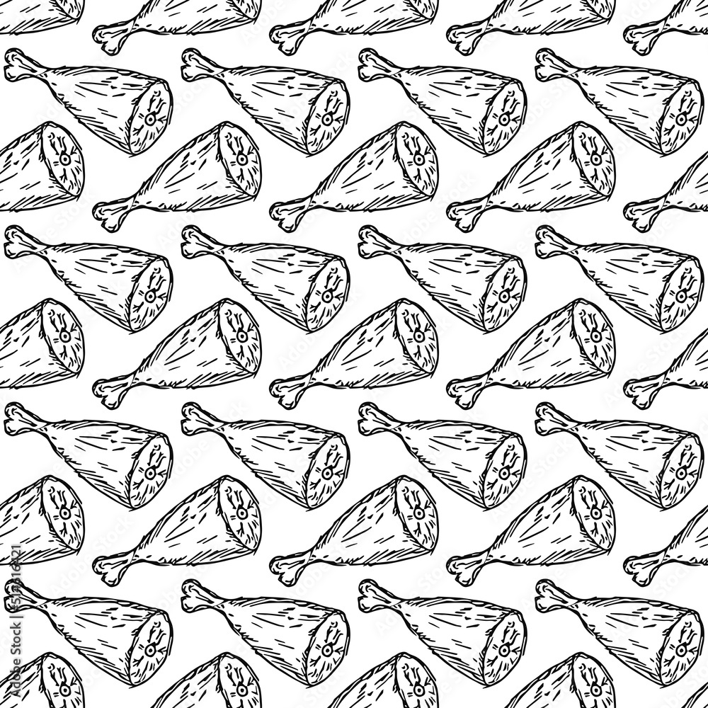 Fototapeta premium seamless meat pattern