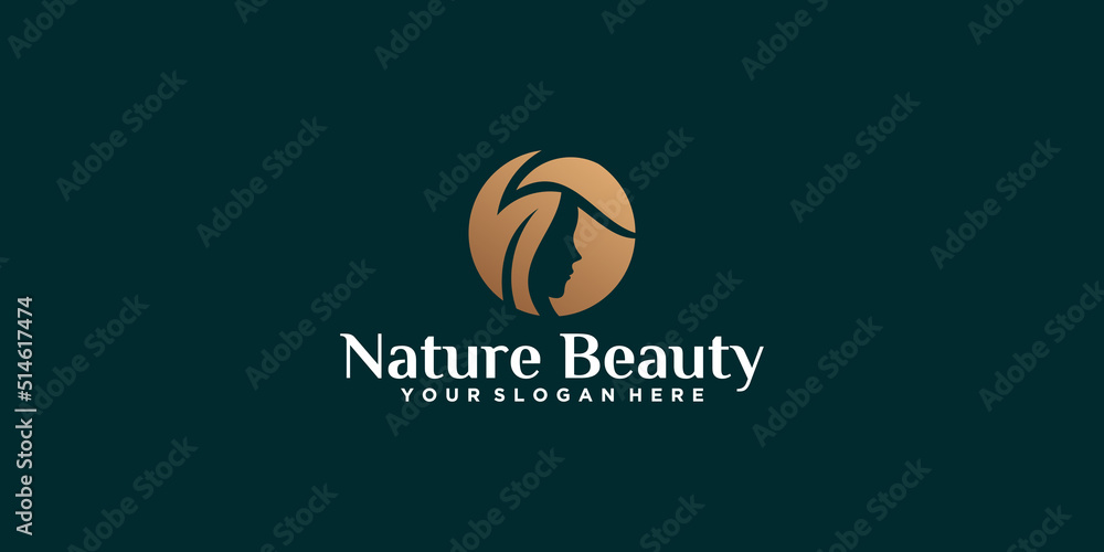 nature beautiful woman logo design nature beautiful woman logo design