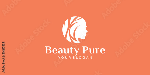 modern woman beauty logo