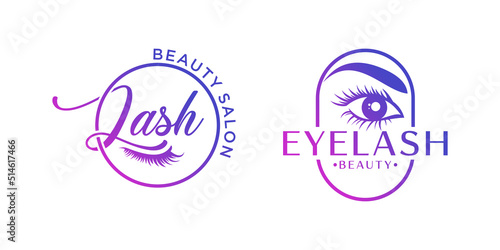 women's eyelash salon logo design