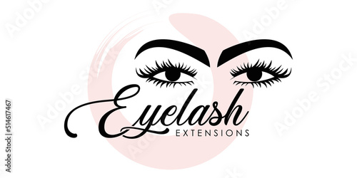 women's eyelash extension logo design