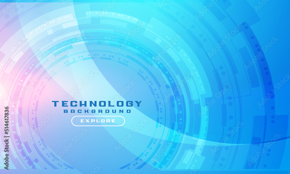 technology visualization futuristic blue background design