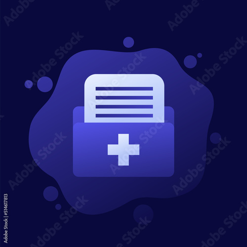 medical history or patient file vector icon