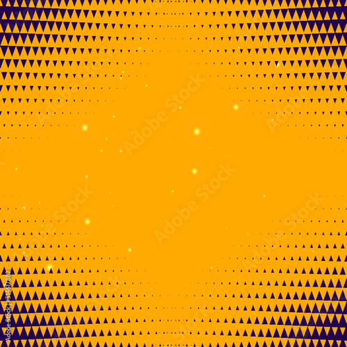 abstract yellow background with triangle halftone effect