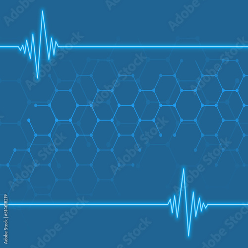 healthcare and medical background with cardiogram line