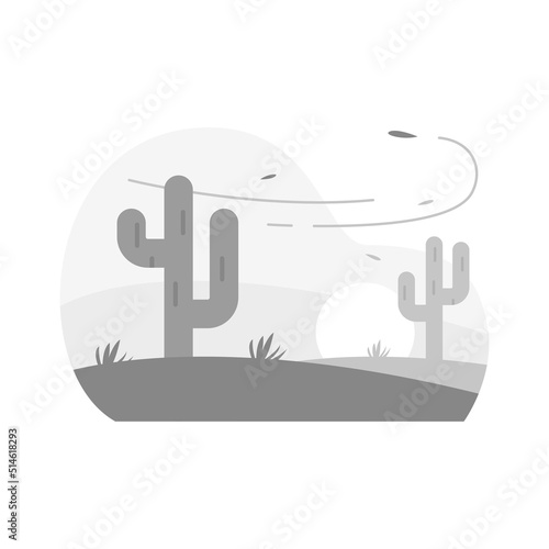 desert landscape, 404 error page concept illustration flat design vector eps10. modern graphic element for landing page, empty state ui, infographic, icon