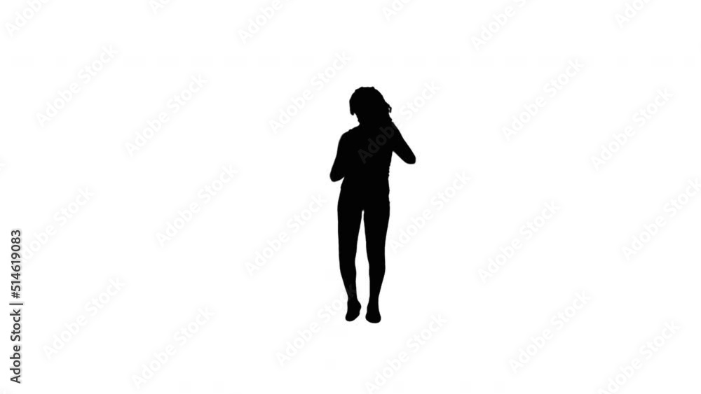 A TikTok Silhouette Girl Dancer A TikTok Silhouette Girl Dancer