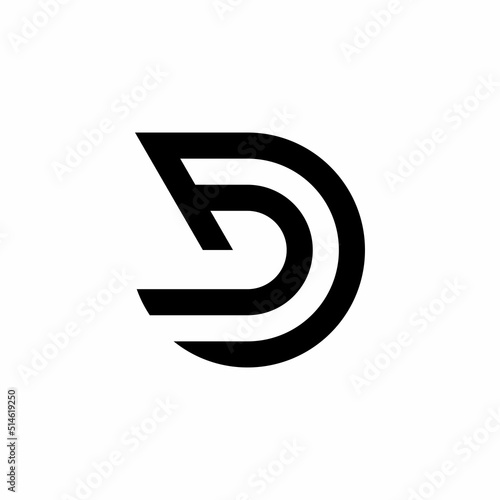 letter D logo design vector icon stock Free Download letter D logo design vector icon stock - GFXLoad