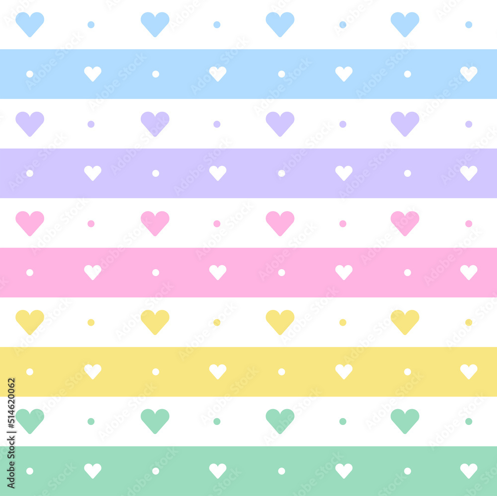 Rainbow Pastel Heart Horizontal Line Stripe Dot Dash Line Circle Seamless Pattern Vector Illustration Tablecloth, Picnic mat wrap paper, Mat, Fabric, Textile, Scarf Rainbow Pastel Heart Horizontal Line Stripe Dot Dash Line Circle Seamless Pattern Vector Illustration Tablecloth, Picnic mat wrap paper, Mat, Fabric, Textile, Scarf
