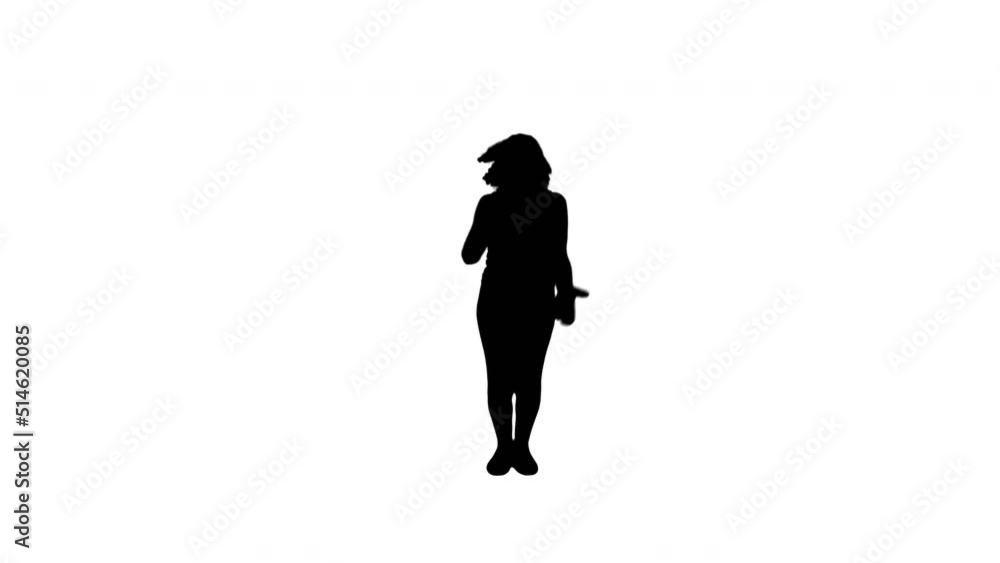 A Silhouette Girl Dancer A Silhouette Girl Dancer