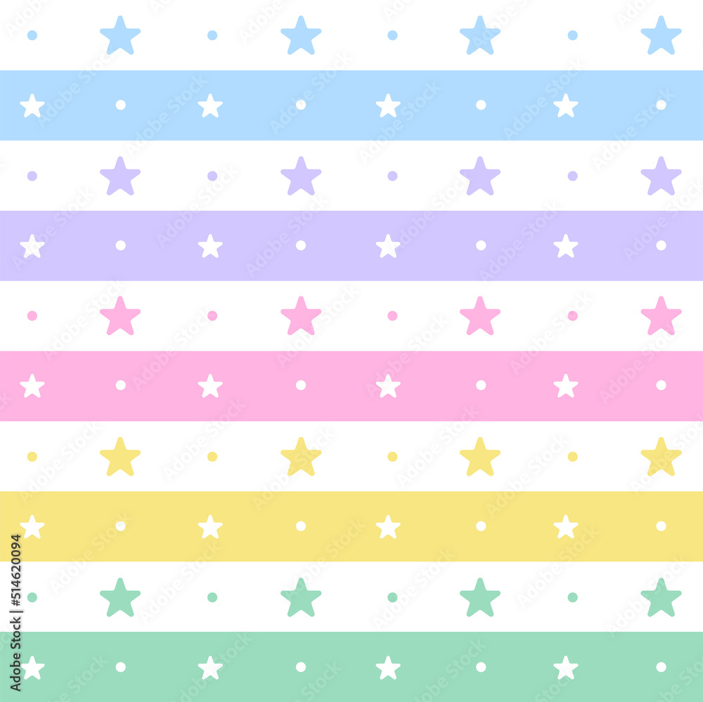 Rainbow Pastel Star Shining Sparkle Sky Horizontal Line Stripe Dot Dash Line Circle Seamless Pattern Vector Illustration Tablecloth, Picnic mat wrap paper, Mat, Fabric, Textile, Scarf Rainbow Pastel Star Shining Sparkle Sky Horizontal Line Stripe Dot Dash Line Circle Seamless Pattern Vector Illustration Tablecloth, Picnic mat wrap paper, Mat, Fabric, Textile, Scarf