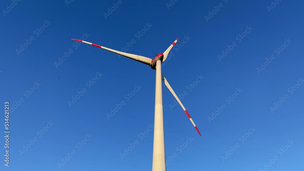 Stromerzeugung durch Windturbinen, Loop Animation Hintergrund Stromerzeugung durch Windturbinen, Loop Animation Hintergrund