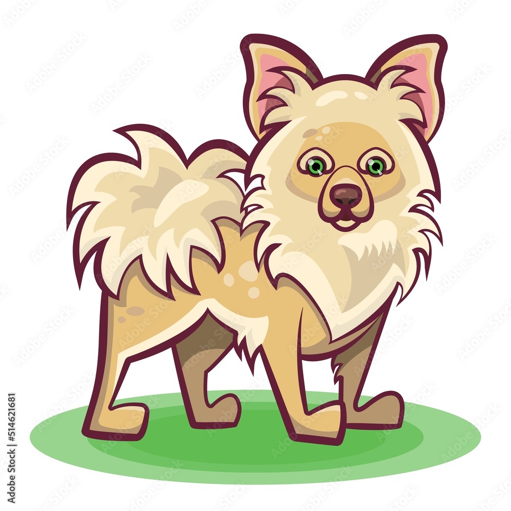Cute puppy. Brown dog on a white background. Stock vector illustration. Cute puppy. Brown dog on a white background. Stock vector illustration.