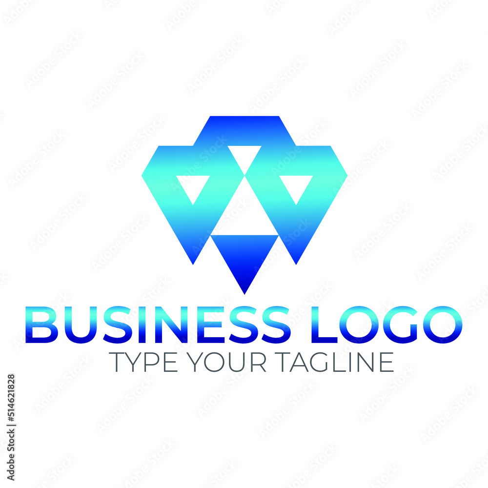 Naklejka premium creative modern typography and monogram logo design