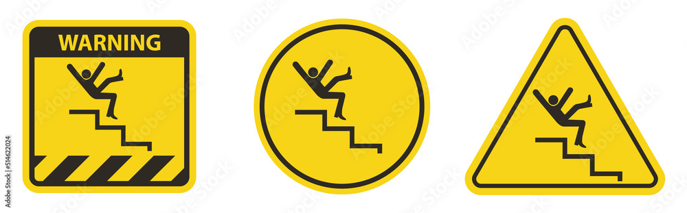 Beware Step Symbol Isolate On White Background,Vector Illustration EPS.10 Beware Step Symbol Isolate On White Background,Vector Illustration EPS.10
