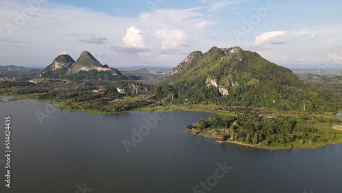 The Sunset View of Timah Tasoh Dam within Perlis, Malaysia photo