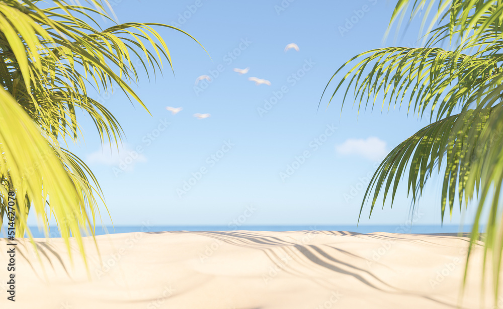 Sandy beach on tropical resort