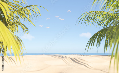 Fototapeta Naklejka Na Ścianę i Meble -  Sandy beach on tropical resort