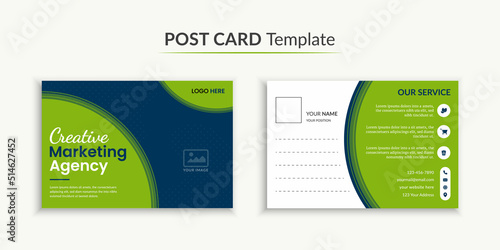 Digital marketing agency modern postcard template