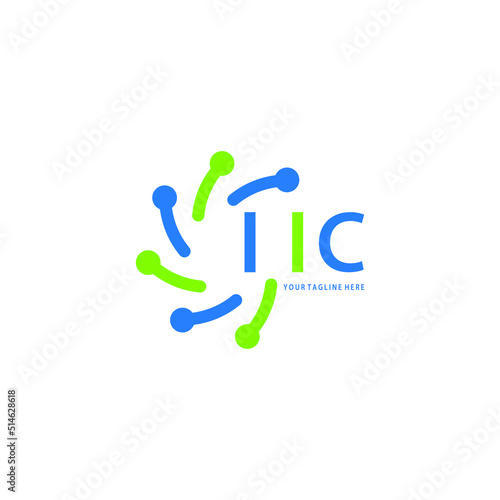 IIC logo design initial creative letter logo. IIC unique letter logo design. IIC vector logo simple, elegant and luxurious, technology logo shape.  photo