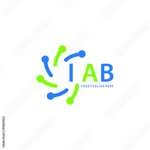 IAB logo design initial creative letter logo. IAB unique letter logo design. IAB vector logo simple, elegant and luxurious, technology logo shape.  photo