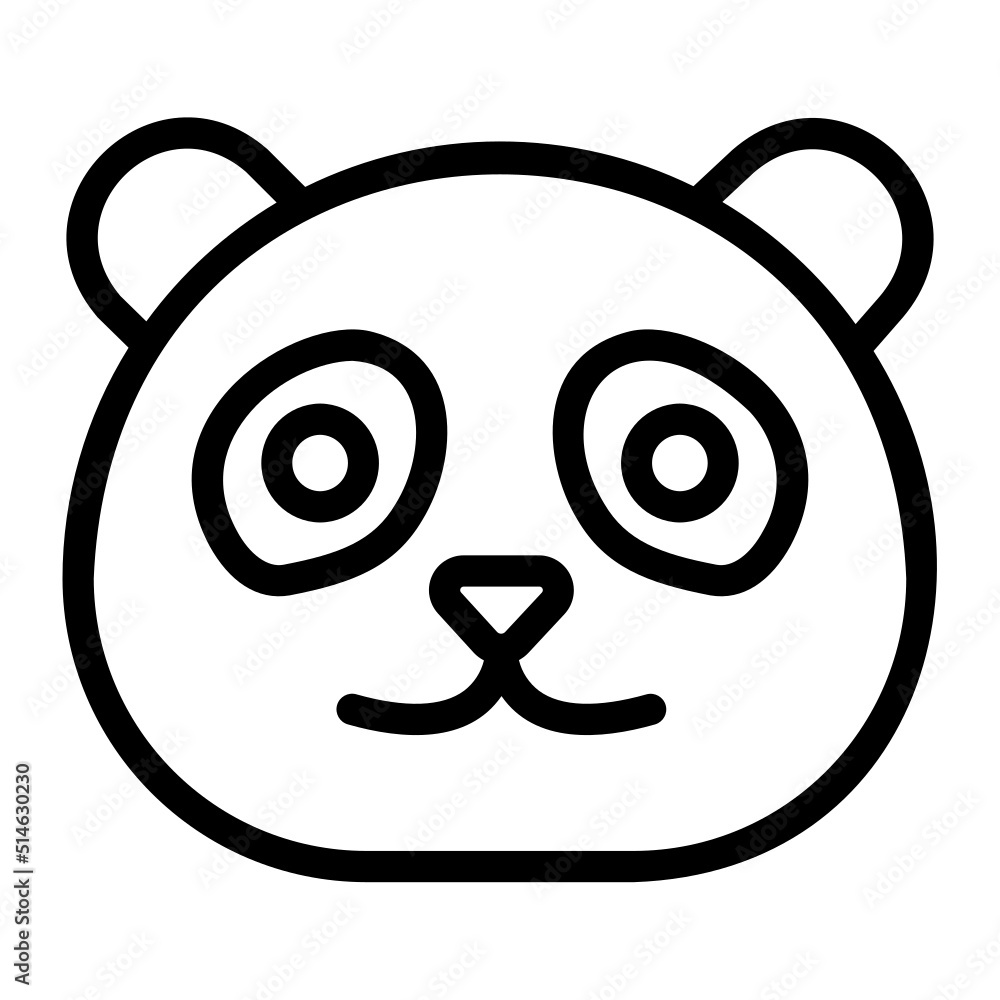 panda line icon panda line icon