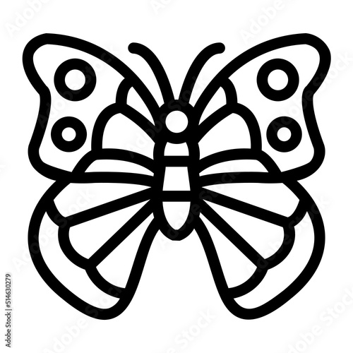 butterfly line icon