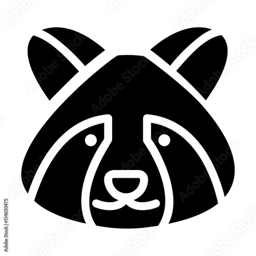 raccoon glyph icon