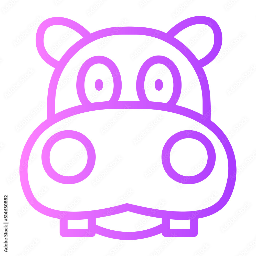 Obraz premium hippo gradient icon