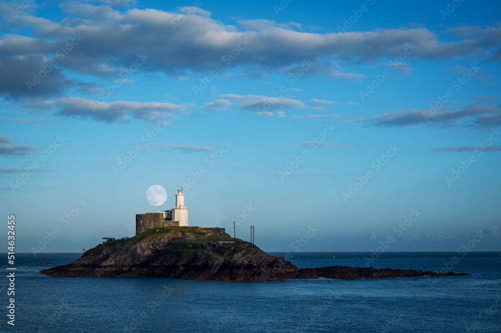 Mumbles Lighthouse and Pier, part of the Gower coastline in South Wales