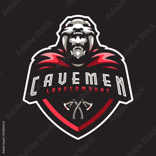 CAVEMEN MASCOT LOGO
