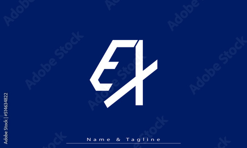 Alphabet letters Initials Monogram logo EX , XE