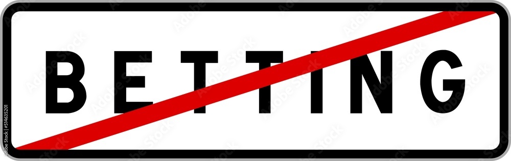 Panneau sortie ville agglomération Betting / Town exit sign Betting Panneau sortie ville agglomération Betting / Town exit sign Betting